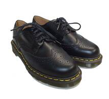 未使用 Dr.Martens ドクターマーチン COMME des GARCONS HOMME DEUX コムデギャルソンオムドゥ 英国製 ブーツ ウイングチップ 4ホール UK8_画像2