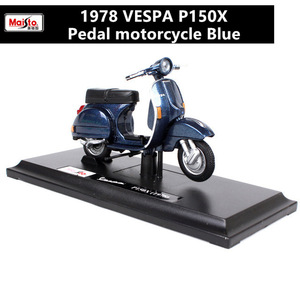 1:18 Piaggioスクーター 1978 Vespa P150X ローマの休日 バイク オートバイ 合金 模型 ミニカー