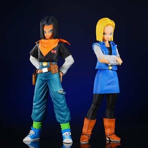 ドラゴンボール 人造人間17号 人造人間18号 2体セット 約24cm PVC フィギュア 箱なし