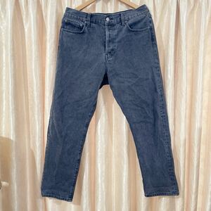 USA製 ステューシー STUSSY ブラックデニムパンツ サイズ32 ブラック ボタンフライ BIG OL' JEANS