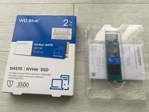 WD Blue SN570 NVMe SSD 2000GB　2TB 　クリスタルディスクで確認済　フォーマット済み　新品同様？？　送料無料 