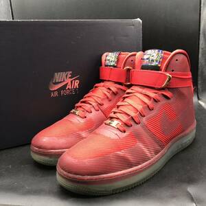 M2669 良品 NIKE ナイキ AIR FORCE 1 CMFT LUX エアフォース コンフォート ラックス メンズ US11/29.0cm レッド ゴールド 748280-600 