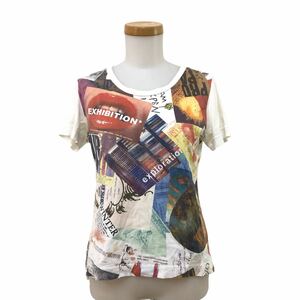 m514-48 Vivienne Westwood RED LABEL ヴィヴィアンウエストウッド レッドレーベル 半袖 プリント Tシャツ カットソー ホワイト系 2 日本製