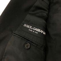m514-65 イタリア製 DOLCE＆GABBANA ドルチェ＆ガッバーナ テーラード ジャケット 上着 羽織り トップス ブラック 黒 メンズ 46_画像9