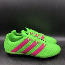 M2736 adidas アディダス サッカースパイク エース 16.4 AI1 メンズ US8.5/26.5cm グリーピンク AF4977_画像5