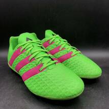 M2736 adidas アディダス サッカースパイク エース 16.4 AI1 メンズ US8.5/26.5cm グリーピンク AF4977_画像2