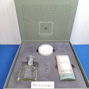 ◆BVLGARI ブルガリ プールオム 3点 セット ◆香水 オードトワレ 50ml◆サヴォン 50g◆シャンプー&シャワージェル 75ml◆未使用品