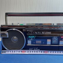 ◆SANYO サンヨー ダブルラジカセ 昭和レトロ ラジカセ◆MR-WU4MKⅢ (K)◆日本製◆動作未確認/ジャンク扱い_画像4