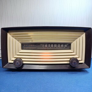 *NATIONAL National retro radio *SUPER KIT* that time thing antique retro radio * operation / reception has confirmed 