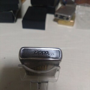 ZIPPO ジッポ 銀張り ビンテージ 幾何学模様 1985年製の画像3