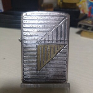 ZIPPO ジッポ 銀張り ビンテージ 幾何学模様 1985年製