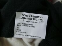 FPAR FORTY PERCENT AGAINST RIGHTS Media Guerrilla メディアゲリラ ロゴ Tシャツ XL ブラック フォーティーパーセントアゲインストライツ_画像5