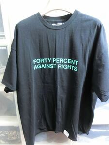 FPAR FORTY PERCENT AGAINST RIGHTS Media Guerrilla メディアゲリラ ロゴ Tシャツ XL ブラック フォーティーパーセントアゲインストライツ