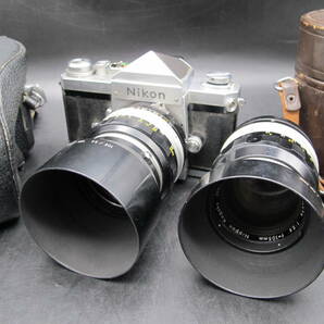 Nikon ニコン F フィルムカメラ/NIKKOR-S f = 50㎜ 1:1.4 No.673314/NIKKOR-P f = 105㎜ 1:2.5 No.161268の画像1