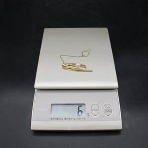 【K14刻印】MIKIMOTO ミキモト 真珠×14金イエローゴールド 総重量6ｇ ネクタイピンの画像9