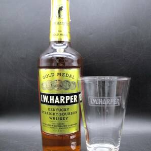  I.W. HARPER IWハーパー バーボンウイスキー 700ml 40%【未開栓品】古酒 オリジナルソーダグラス付きの画像1