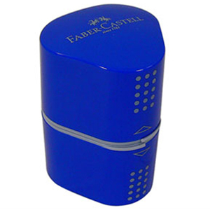  pencil sharpener Faber-Castell grip 2001 color 3 hole plastic sharpener 183801 blue x1 piece / free shipping 