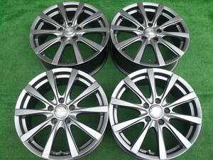 社外 GRASS 17インチ ノア ヴォクシー セレナ ステップWなど 17×7J PCD114.3/5H OFF48 HB72 アルミホイール 4枚セット