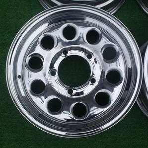 スズキ ジムニー シエラ 純正 スチールメッキ 15インチ 4枚セット 15×5.5J PCD139.7/5H OFF10位 HB108の画像2