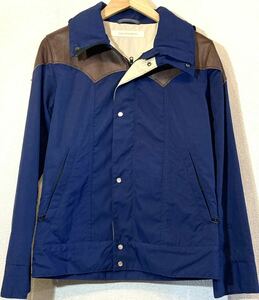 Inpaichthys Kerri* mountain parka * jacket * original leather * leather * yoke *2WAY* made in Japan * Inpaichthys Kerri * regular price 4 ten thousand jpy * navy blue tea 