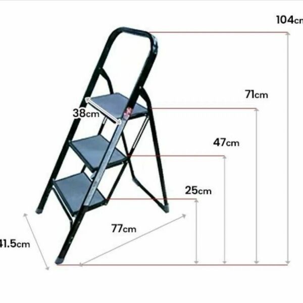 3段 踏台 脚立 コンパクト 折りたたみ式 収納 DIY 長持ち 安定感 持ち手 持ち運び便利