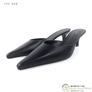  The * low (The Row)po Inte dotu leather mules kitun heel sandals shoes shoes F1428 #39 black ( new goods )