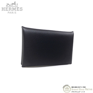 エルメス （HERMES） カルヴィ エバーカラー ブラック カードケース 名刺入れ B刻 H044164CK（新品）