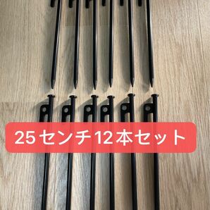 【新品】スチールペグ ペグ　12本セット25cm 最安値 キャンプ アウトドア