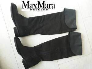 5 десять тысяч Weekend Max Mara. Max Mara чёрный черный с обратной почтой low каблук ботинки 22
