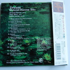 ◆ CD 紙ジャケ【 Japan/VENUS】ローランド・ハナROLAND HANNA TRIO / DREAM ドリーム☆TKCV-35146◆帯の画像6