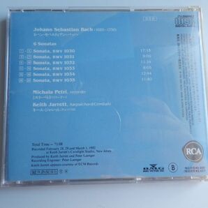 CD 【 Japan 】ミカラ・ペトリ / キース・ジャレット/バッハ:リコーダー・ソナタ集Michala Petri & Keith Jarrett★BVCF-2525 /1992◆帯付の画像7