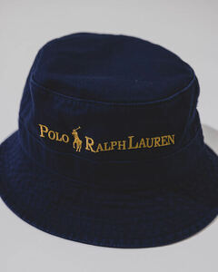 新品☆ビームス別注☆POLO RALPH LAUREN ポロラ ルフ ローレン Gold Logo Bucket Hat☆S/M