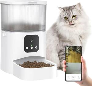 自動給餌器 猫 犬 自動餌やり機 スマホ遠隔 タイマー機能 ペット給餌機 音声録音 スマホ遠隔操作 ペット自動給餌器