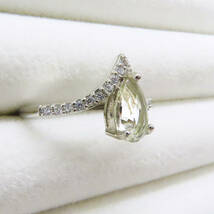 新品 水晶 クリスタル ダイヤモンド 指輪 リング 925 シルバー 天然石 宝石_画像3