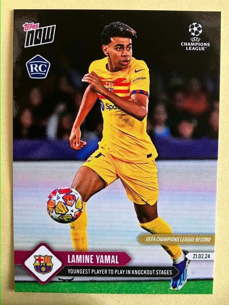 ラミン・ヤマル LAMINE YAMAL Topps now オンライン限定 RC ルーキー バルセロナ