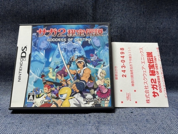 DS☆サガ2 秘宝伝説 GODDES OF DESTINY ゴッデス オブ デスティニー☆はがき付・中古品・即決有