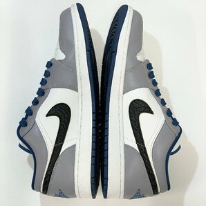 29cm AIR JORDAN 1 LOW 553558-103 エア ジョーダン 1 セメント ブルー メンズ スニーカー EE 102231の画像4