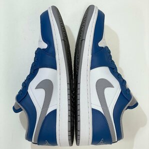 26.5cm AIR JORDAN 1 LOW 553558-412 エア ジョーダン 1 ロー トゥルーブルー メンズ スニーカー VG H106840の画像4