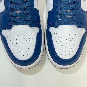 26.5cm AIR JORDAN 1 LOW 553558-412 エア ジョーダン 1 ロー トゥルーブルー メンズ スニーカー VG H106840の画像7