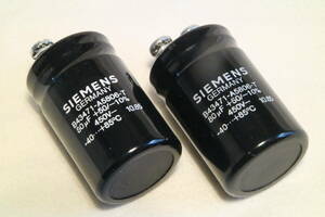 Siemens製 80uF/450VDC 電解コンデンサー 未使用品２本　（A)　　シーメンス