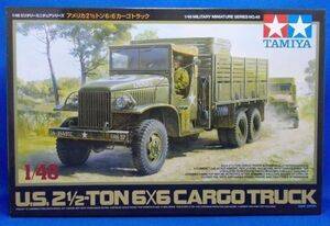 未組立 タミヤ 1/48 アメリカ 2 1/2トン6X6 カーゴトラック ダイキャスト製シャーシ ミリタリーミニチュアシリーズ TAMIYA U.S.CARGO TRUCK