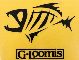 新品 G.Loomis ジールーミス PVC素材 ステッカー ブラック 黒 約14cm x 11cm 同梱可能
