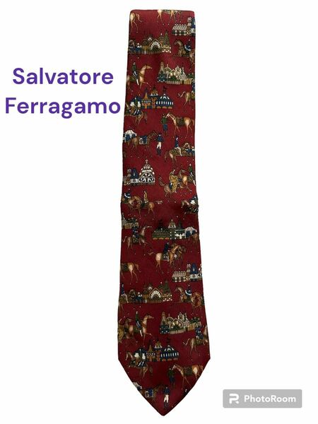 美品《Salvatore Ferragamo/サルヴァトーレ フェラガモ》ネクタイ