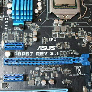 CPU付属 ASUS P8P67 REV3.1 ATXマザーボード Intel Core i5-2500S LGA1155 一応動作品 ジャンク 即決の画像9