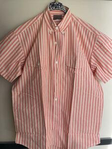MENS BIGI men's biki stripe cotton short sleeves shirt L size 