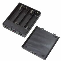 KAUMO 電池ボックス USB出力 (単3電池×4 直列 6V) ON/OFFスイッチ付き LEDランプ 電池ケース 電池ホルダー (1個)_画像4
