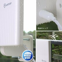 ANTOP 地デジ 屋外テレビアンテナ 室外HD TVアンテナ 360度全方位受信 UHF対応 平面アンテナ 88KM受信範囲 抗UVコーテイング_画像3