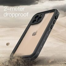 iPhone 12 Pro Max 防水ケース 6.7インチ DINGXIN IP68防水規格 指紋認証対応 防水 防雪 防塵 耐震 耐衝撃 アイフ_画像6