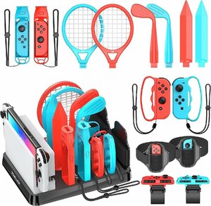 Switch Sports用アクセサリ Switchスポーツセット 【15 in 1セット】Kytok スイッチスポーツ用周辺機器 Joy-Conア