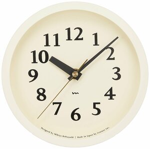 レムノス 置き時計 電波時計 アイボリー エムクロック m clock MK14-04 IV Lemnos